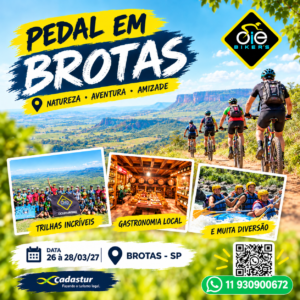 Pedal Brotas - Turismo Aventura - 26, 27 e 28 de março/2027