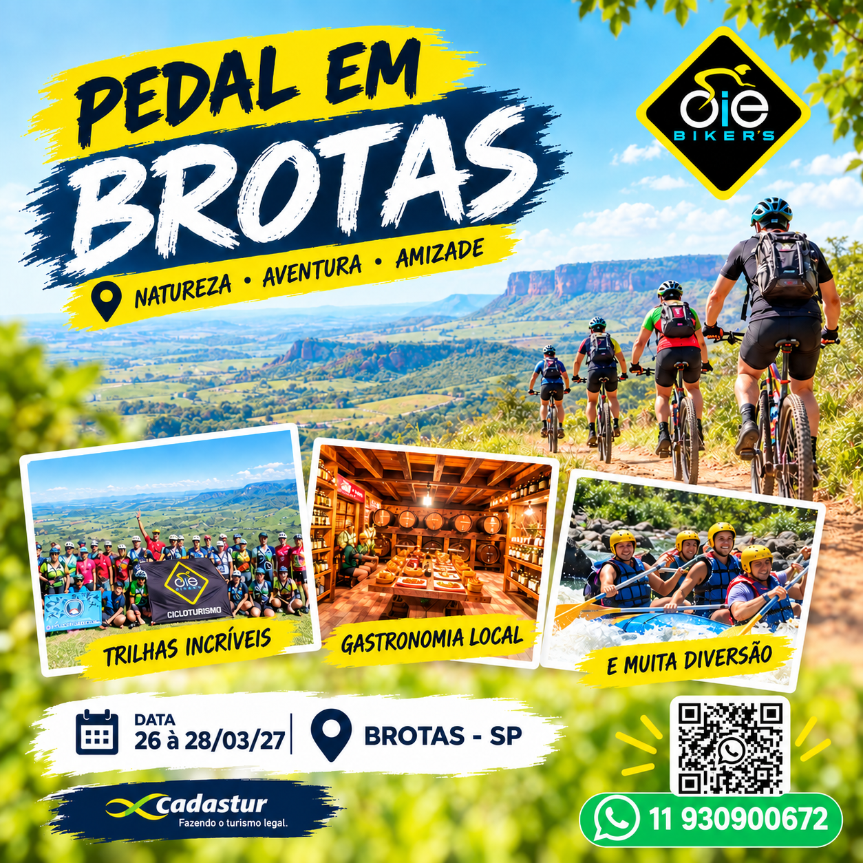 Pedal Brotas – Turismo Aventura – 26, 27 e 28 de março/2027